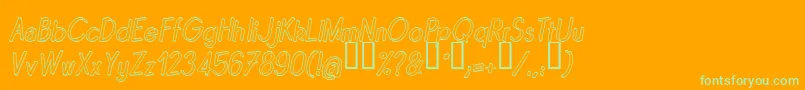 QUINOI   Font – Green Fonts on Orange Background