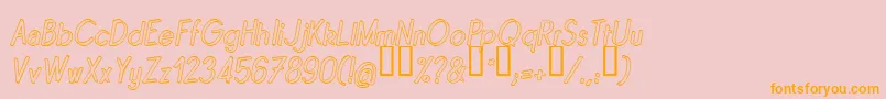 QUINOI   Font – Orange Fonts on Pink Background