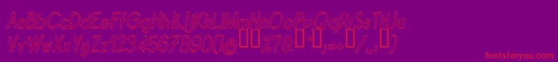 QUINOI   Font – Red Fonts on Purple Background