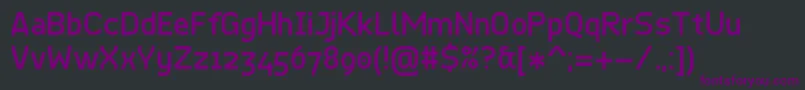 フォントQuinone – 黒い背景に紫のフォント