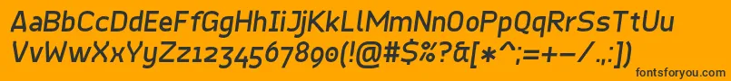 QuinoneOblique Font – Black Fonts on Orange Background