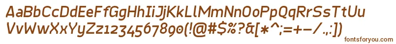 QuinoneOblique Font – Brown Fonts on White Background
