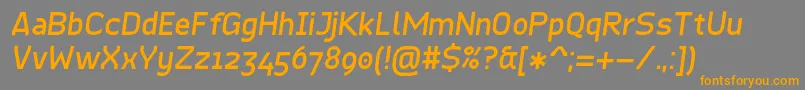 QuinoneOblique Font – Orange Fonts on Gray Background