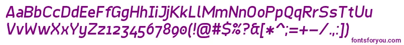 Шрифт QuinoneOblique – фиолетовые шрифты на белом фоне