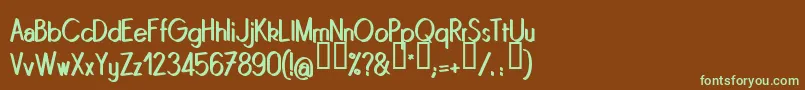 QUINRG   Font – Green Fonts on Brown Background