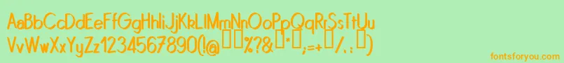 QUINRG   Font – Orange Fonts on Green Background