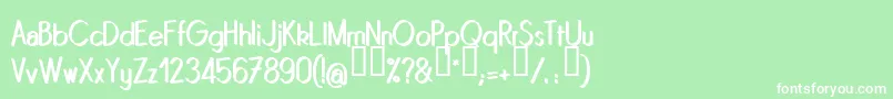 QUINRG   Font – White Fonts on Green Background