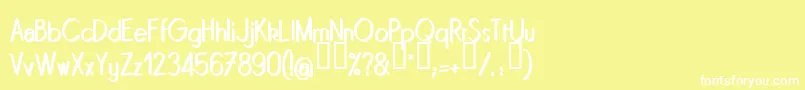 QUINRG   Font – White Fonts on Yellow Background