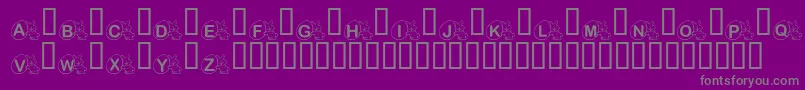 Weitere Informationen zur KrMr.Bunny-Schriftart KrMr.Bunny-Schriftart – Graue Schriften auf violettem Hintergrund