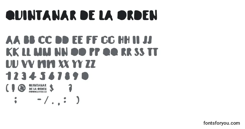 Czcionka Quintanar de la Orden – alfabet, cyfry, specjalne znaki