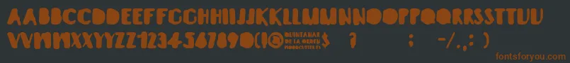 Weitere Informationen zur Quintanar de la Orden-Schriftart Quintanar de la Orden-Schriftart – Braune Schriften auf schwarzem Hintergrund