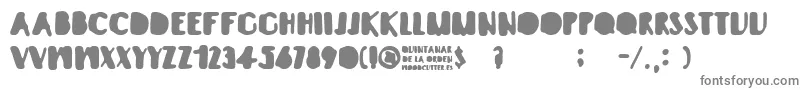 Quintanar de la Orden-fontti – harmaat kirjasimet valkoisella taustalla