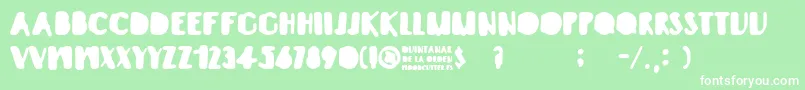 Quintanar de la Orden Font – White Fonts on Green Background