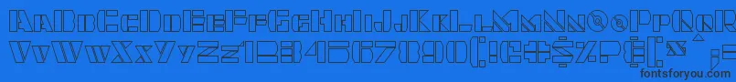 Quintanar Hollow Font – Black Fonts on Blue Background