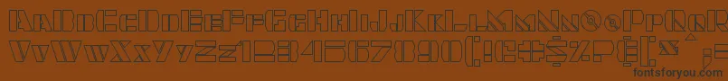 Quintanar Hollow Font – Black Fonts on Brown Background