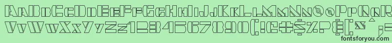 Quintanar Hollow Font – Black Fonts on Green Background