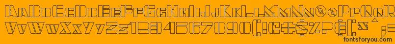 Quintanar Hollow Font – Black Fonts on Orange Background