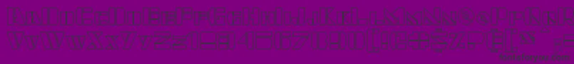 Quintanar Hollow Font – Black Fonts on Purple Background