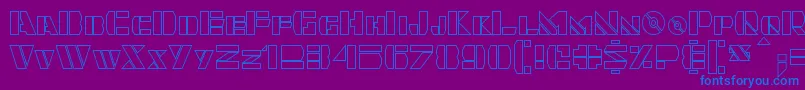 Quintanar Hollow Font – Blue Fonts on Purple Background