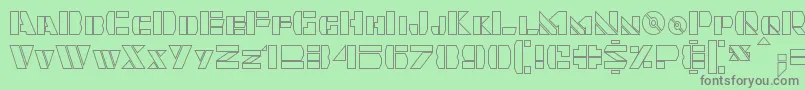 Quintanar Hollow Font – Gray Fonts on Green Background