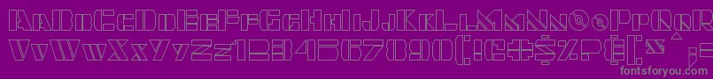 Quintanar Hollow Font – Gray Fonts on Purple Background