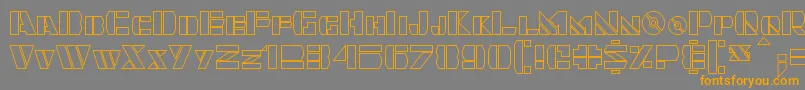 Quintanar Hollow Font – Orange Fonts on Gray Background