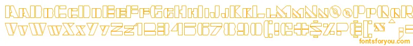 Quintanar Hollow Font – Orange Fonts on White Background
