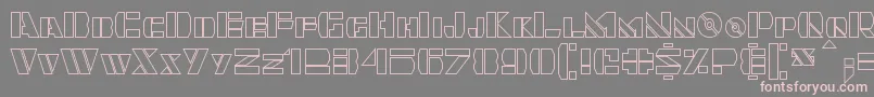 Quintanar Hollow Font – Pink Fonts on Gray Background