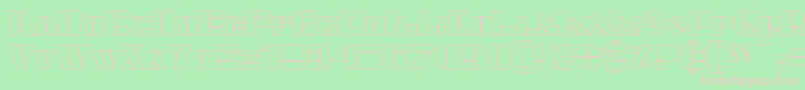 Quintanar Hollow Font – Pink Fonts on Green Background