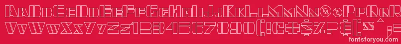 Quintanar Hollow Font – Pink Fonts on Red Background