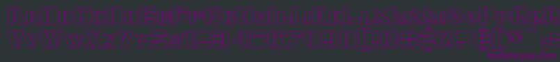 Шрифт Quintanar Hollow – фиолетовые шрифты на чёрном фоне