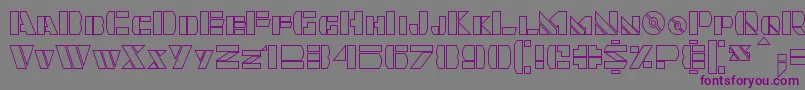 Шрифт Quintanar Hollow – фиолетовые шрифты на сером фоне