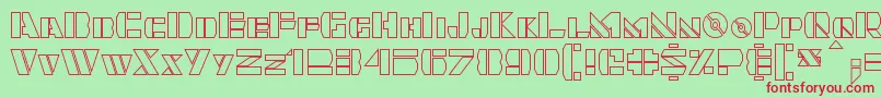 Quintanar Hollow Font – Red Fonts on Green Background