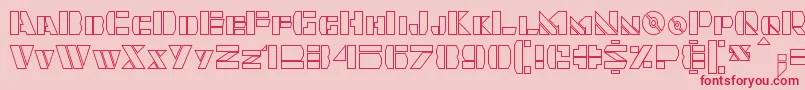 Quintanar Hollow Font – Red Fonts on Pink Background