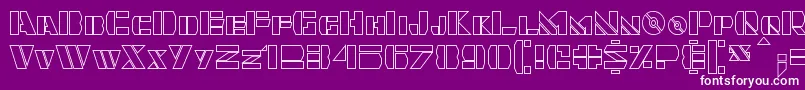 Quintanar Hollow Font – White Fonts on Purple Background