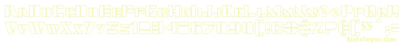 Quintanar Hollow Font – Yellow Fonts on White Background