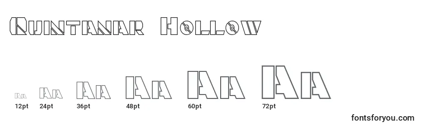 Quintanar Hollow Font Sizes