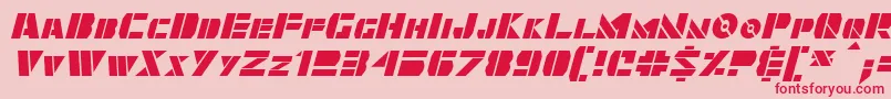 Quintanar Italic Font – Red Fonts on Pink Background