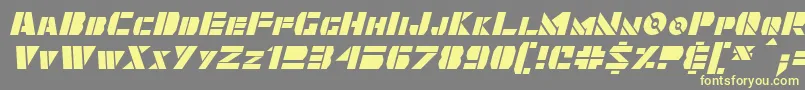 Quintanar Italic Font – Yellow Fonts on Gray Background