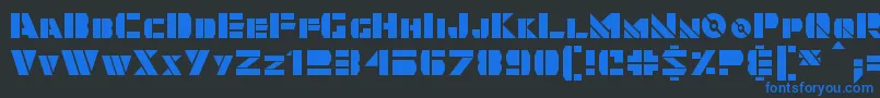 Quintanar Font – Blue Fonts on Black Background