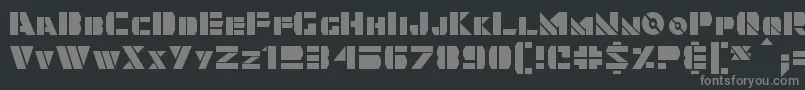 フォントQuintanar – 黒い背景に灰色の文字