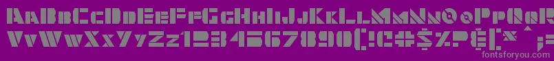 フォントQuintanar – 紫の背景に灰色の文字