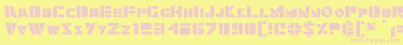 Quintanar Font – Pink Fonts on Yellow Background