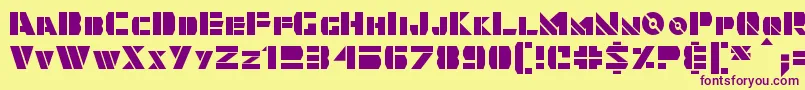 Quintanar Font – Purple Fonts on Yellow Background