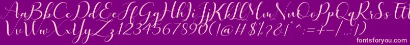 Quintella Font – Pink Fonts on Purple Background