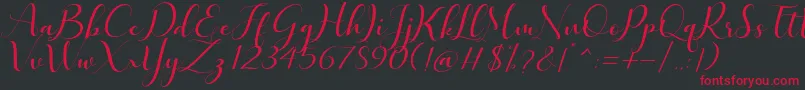 Quintella Font – Red Fonts on Black Background