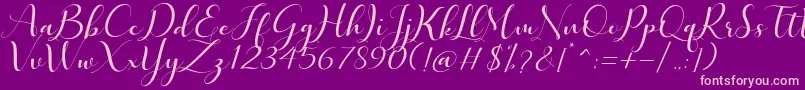 Quintella Font – Pink Fonts on Purple Background