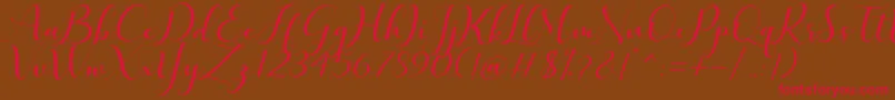 Quintella Font – Red Fonts on Brown Background