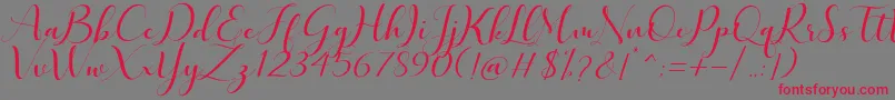 Quintella Font – Red Fonts on Gray Background