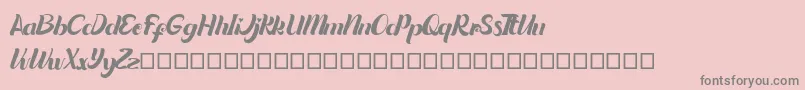 Quintuples-Schriftart – Graue Schriften auf rosa Hintergrund